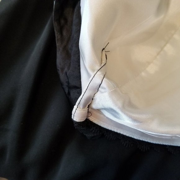 Womens Formal Long Dress Black Sleeveless Lace Beaded Chiffon Altered Sz XL - Picture 12 of 12